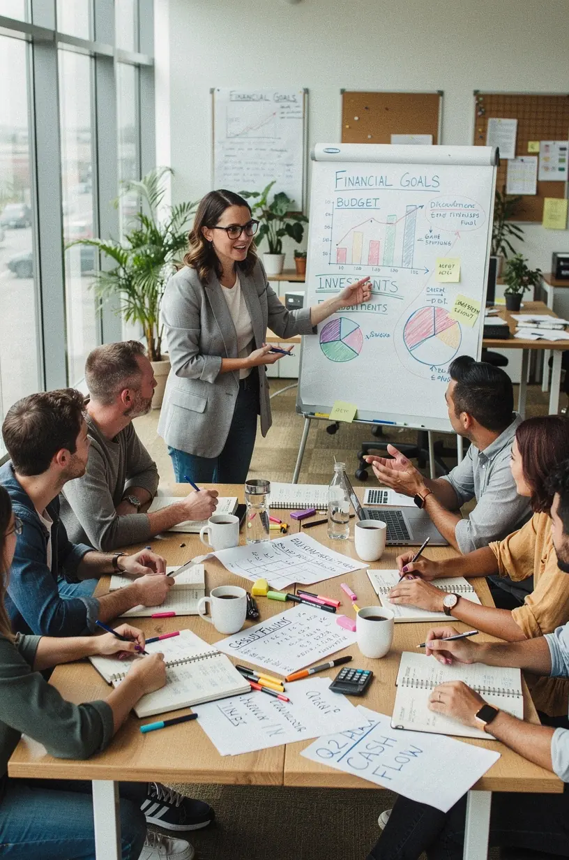 Nyomtatható költségvetési napló oldalai ceruzával és jelölőkkel kitöltve, gyakorlati pénzkezelési eszköz.