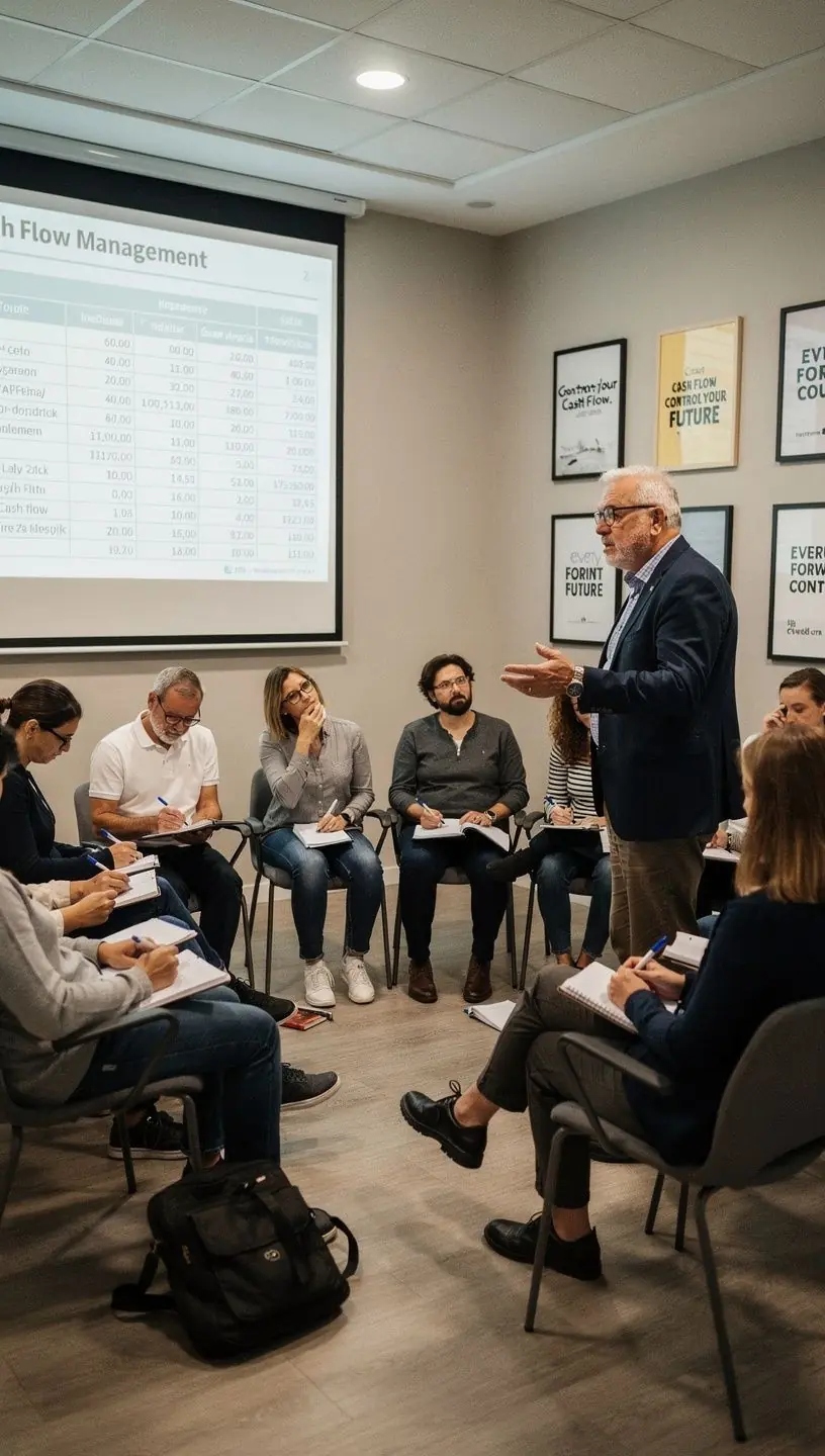 Grafikonokat és pénzügyi adatokat elemző személy számítógép előtt, pénzügyi tervezés közben.